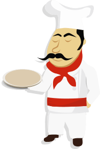 Chef Holding Plate - Clip Art