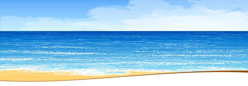 Beach, Ocean, and Blue Sky - Background Image