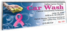 Valley Cancer Society - Car Wash - Cancer Awareness Fundraiser - Sample Ticket
