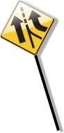 Added Lane - Merging Lanes Street Sign