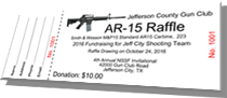 Jefferson County Gun Club - AR-15 Raffle - Sample Ticket