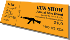 Gun Show - Annual Sale Event - Sample Ticket