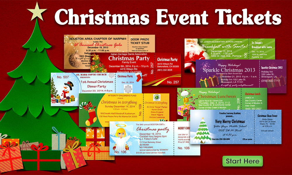 Christmas Tickets Best Ticket Printing