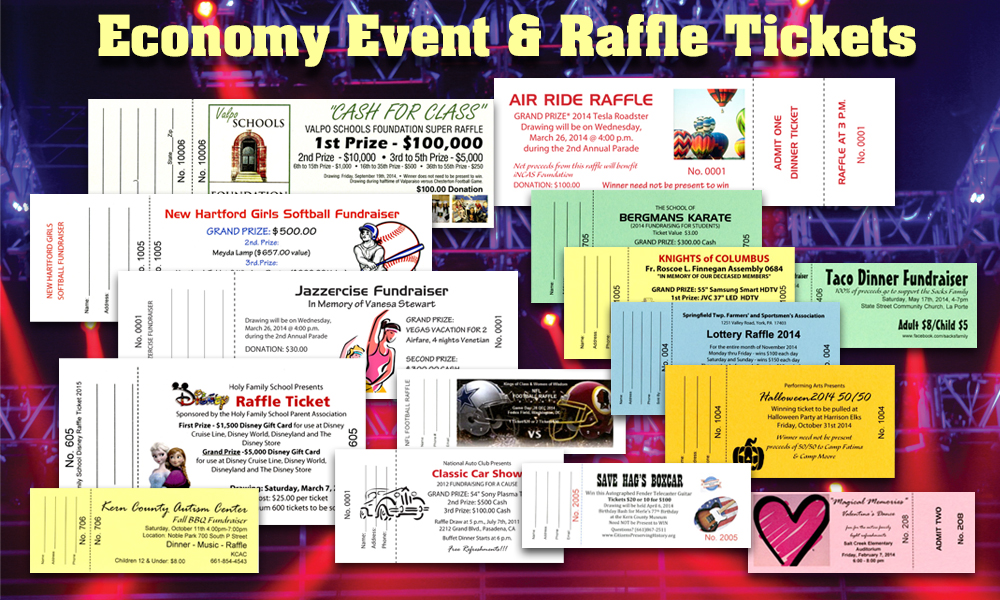 types of raffle tickets