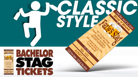 Classic Style templates available for Bachelor Party tickets