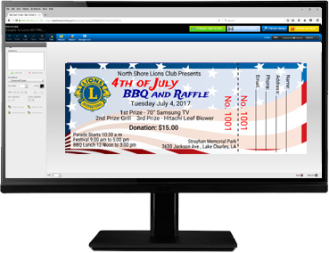 Create patriotic-themed tickets with our easy-to-use online ticket editor!