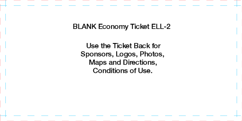 BLANK Economy Ticket ELL-2