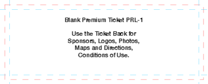 Blank Premium Ticket PRL-1